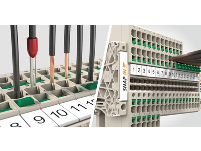 フェルール端子不要・新感覚の電線接続SNAP-IN端子台に新ラインアップ！